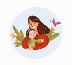 Animation Happy Mother Day Daughter Hug Mom GIF