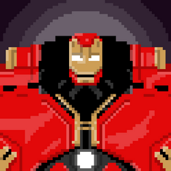 Animation Iron Man Suit Up Open Mask GIF
