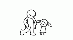 Animation Man Punt Kick A Girl GIF