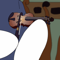 Animation Performing Worlds Smallest Violin GIF
