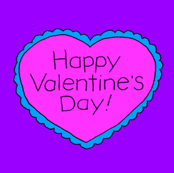 Animation White Dog Happy Valentine's Day GIF