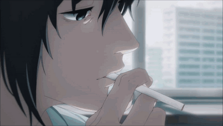 Anime Aki Close Up Chainsaw Man Smoking GIF