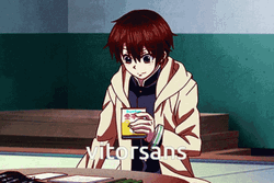 Anime Akira Shiroyanagi Happily Eating