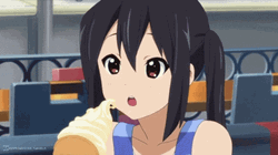 Anime Azusa Nakano Eating Little Girl Popsicle GIF