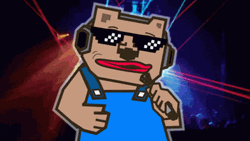 Anime Bear Mic Drop Meme GIF