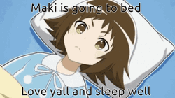 Anime Bebop Maki Going To Bed Sleep Well  GIF