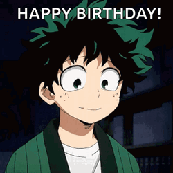 Anime Birthday Izuku Midoriya GIF