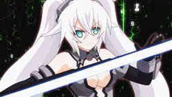 Anime Black Heart Noire Armor GIF