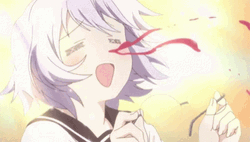 Anime Blood Chitose Ikeda YuruYuri GIF