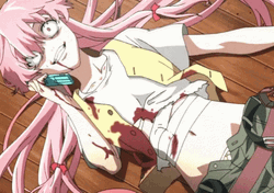 Anime Blood Yuno Gasai Future Diary GIF