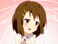 Anime Blush Yui Hirasawa K-On GIF