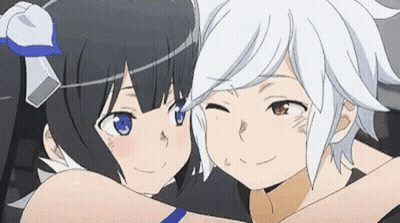 Anime Boy And Girl Hugging GIF
