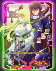 Anime C.C And Lelouch Lamperouge Card  GIF