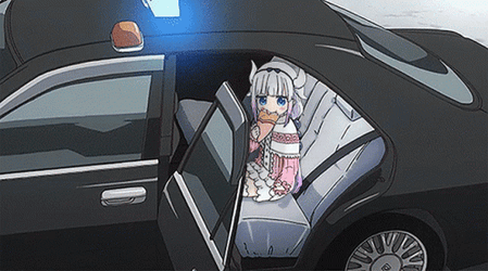 Anime Car Cute Girl Gesture Sit Here GIF