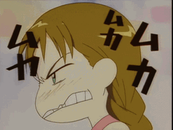 Anime Car Flying Kicked By Girl GIF