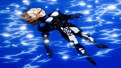 Anime Character Floating In Water GIF