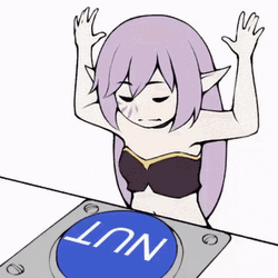 Anime Character Press The Nut Button GIF