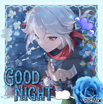Anime Character Saying Good Night GIF