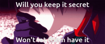 Anime Character Saying Will You Keep It Secret GIF