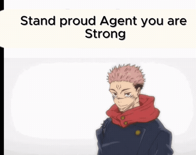 Anime Character Stand Proud Agent You Are Strong GIF