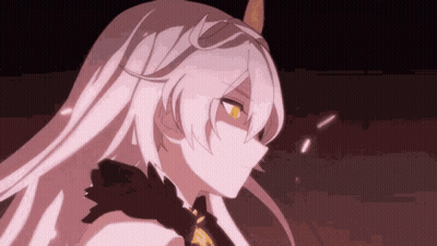 Anime Character With Long White Hair Close Up GIF