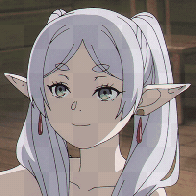 Anime Character With White Hair And Elf Ears GIF