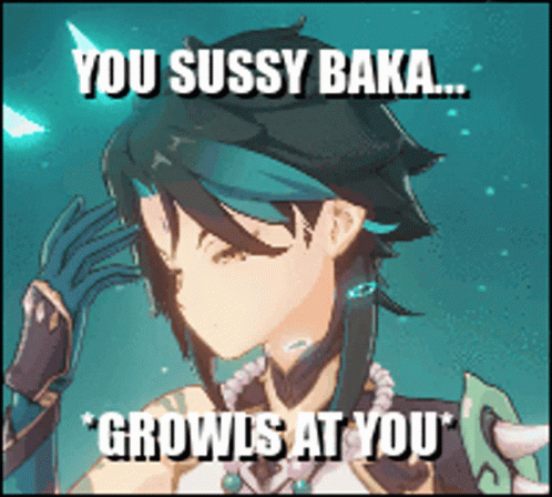 Anime Character You Sussy Baka Growls GIF