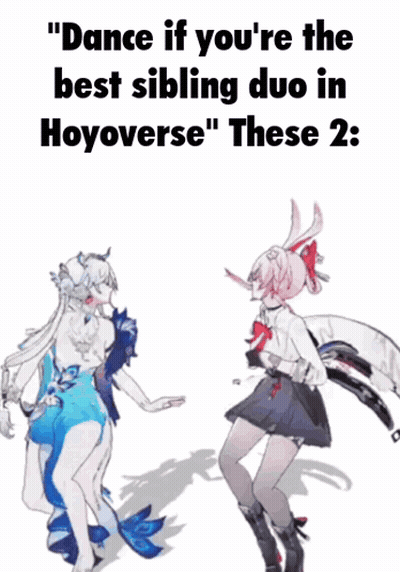 Anime Characters Best Sibling Duo Hoyoverse GIF