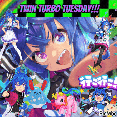 Anime Characters Collage Twin Turbo Tuesday GIF