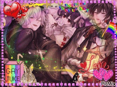 Anime Characters Collage With Gay Juice Box GIF