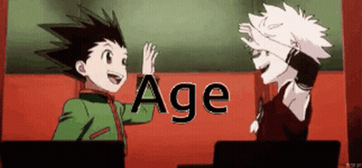Anime Characters High Five With Age GIF