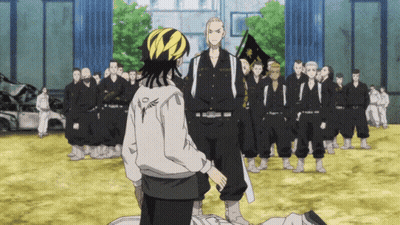 Anime Characters In Line With Tokyo Ghoul Jacket GIF