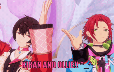 Anime Characters Kiran And Ollie Standing Together GIF