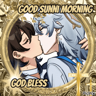 Anime Characters Kissing Good Sunny Morning GIF