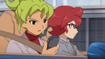 Anime Characters Looking At Cell Phone GIF
