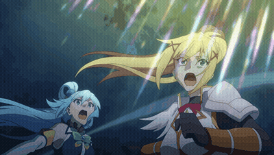 Anime Characters Looking At Something GIF