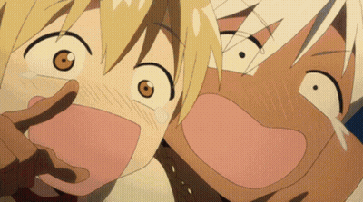 Anime Characters Making Funny Faces One Crying GIF