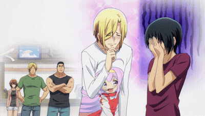 Anime Characters Man Covering Face GIF