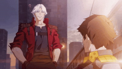 Anime Characters Next To Each Other GIF