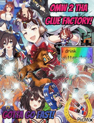 Anime Characters Omw To Glue Factors GIF