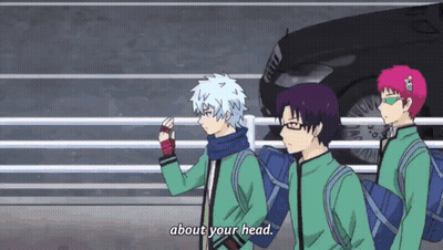 Anime Characters Saying About Your Head GIF