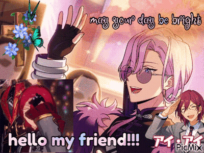 Anime Characters Saying May Your Day Be Bright GIF
