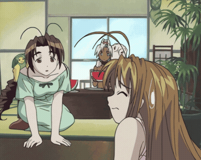 Anime Characters Sitting In A Room GIF