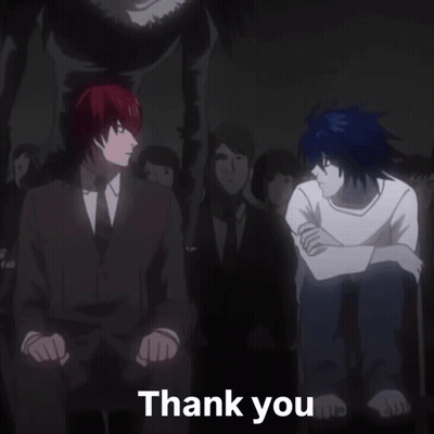 Anime Characters Sitting Saying Thank You GIF