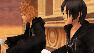 Anime Characters Sitting Together GIF