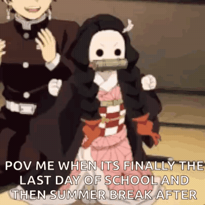 Anime Characters Sitting Together GIF