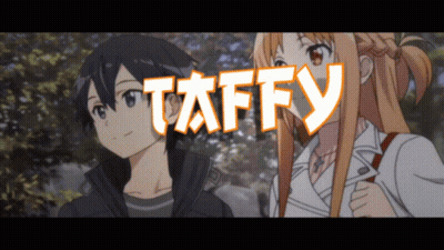 Anime Characters Standing Next To Each Other Saying Taffy GIF