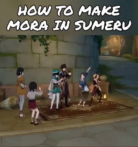 Anime Characters Standing On Rug How To Make Mora GIF