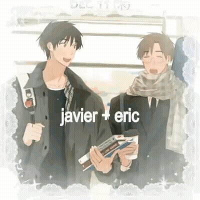 Anime Characters Standing on Train