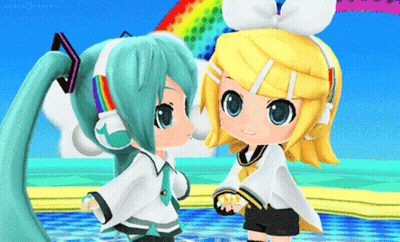 Anime Characters Standing Together GIF